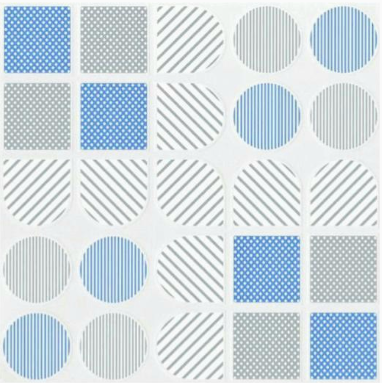 DIAMOND 25X25 DOMINO BLUE